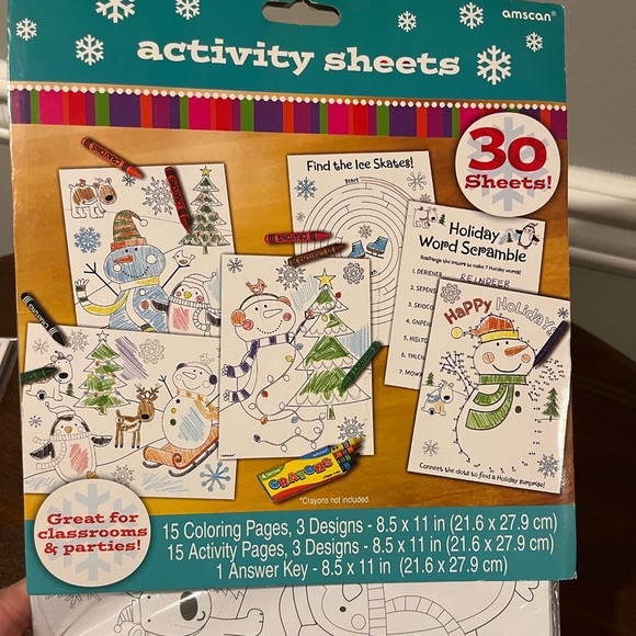 2 Packs of 30 Sheets Each Activity Sheets - Holiday and Halloween Set - NWT - Picture 2 of 7